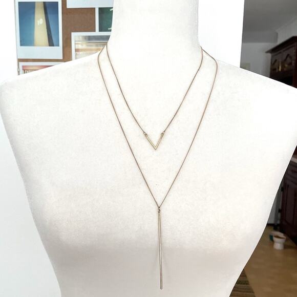 Goldtone Layering Necklace - Picture 1 of 2